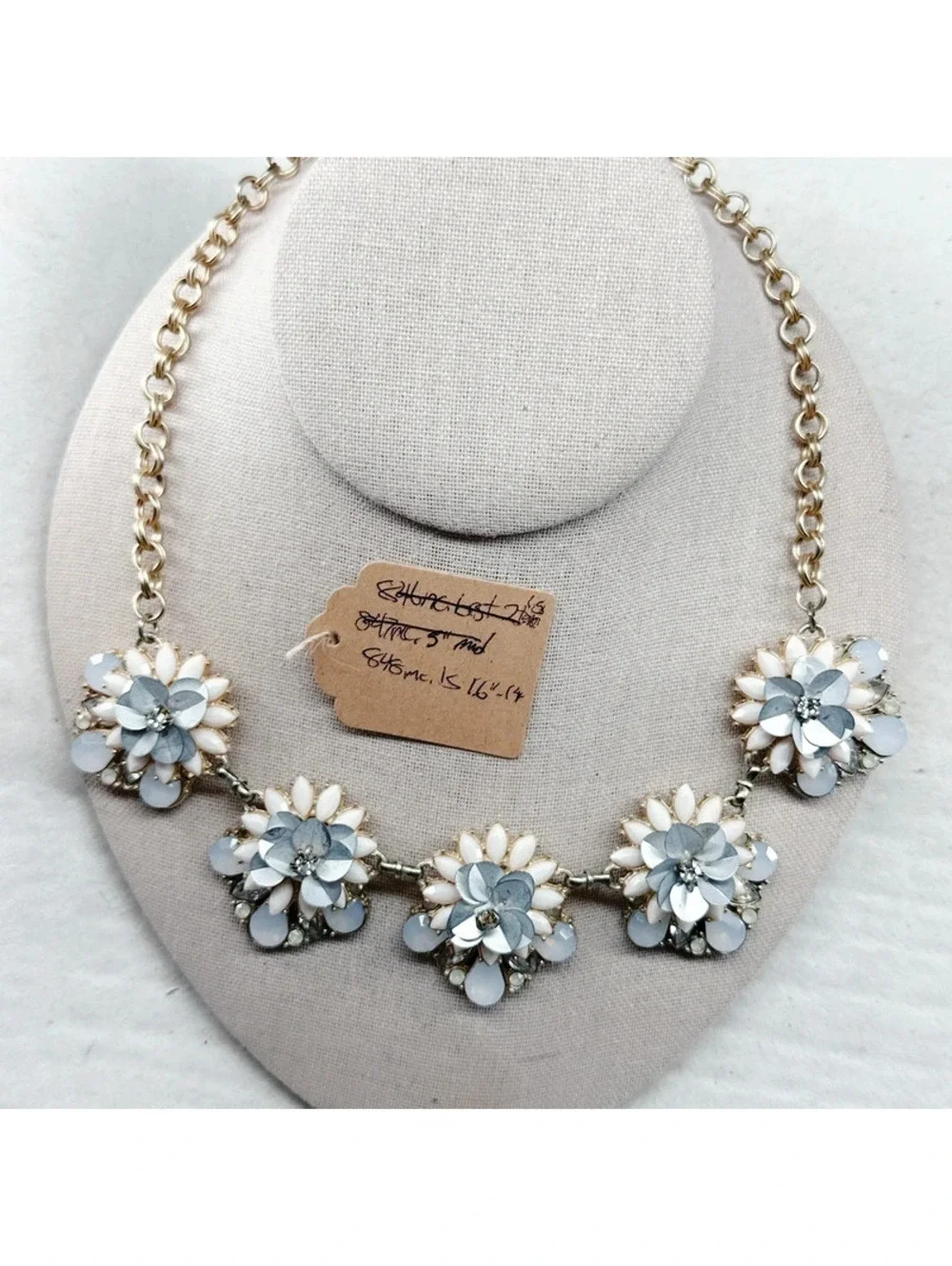 848mc. Matte Goldtone Bling Necklace